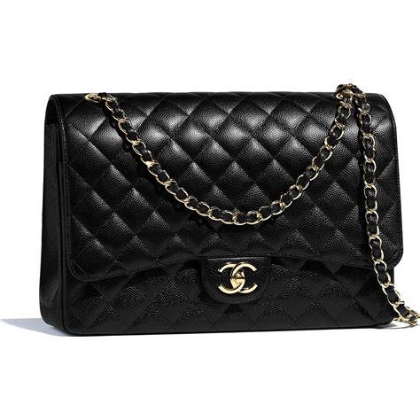 maxi sac chanel|Maxi classic handbag, Grained calfskin & gold.